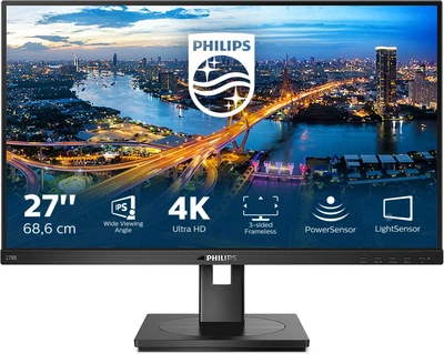 Монитор 27" Philips 278B1/00 -- UHD 4K IPS / 75Hz / 8-Bit + FRC / sRGB 122% / PowerSensor / LightSensor / LowBlue / Flicker Free / Speakers
