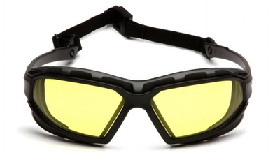 Захисні тактичні окуляри з ущільнювачем Pyramex Highlander-PLUS (amber) Anti-Fog, жовті