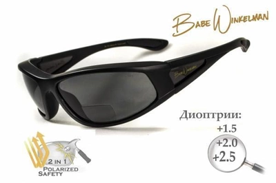 Поляризаційні захисні біфокальні окуляри 3в1 BluWater Winkelman-2 (+2.0) Polarize (gray) сірі