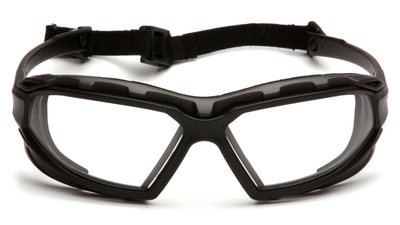 Захисні тактичні окуляри з ущільнювачем Pyramex Highlander-Plus (clear) Anti-Fog, прозорі