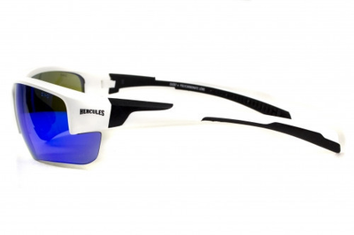 Открытыте защитные очки Global Vision HERCULES-7 White (G-Tech™ blue) синие зеркальные