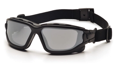 Захисні тактичні окуляри з ущільнювачем Pyramex i-Force Slim (silver mirror) Anti-Fog, дзеркальні сірі