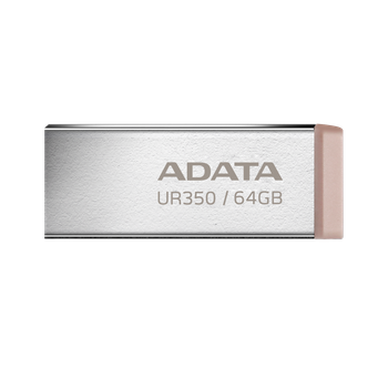 Флеш-накопичувач ADATA USB 3.2 UR 350 64Gb Silver/Beige (UR350-64G-RSR/BG)