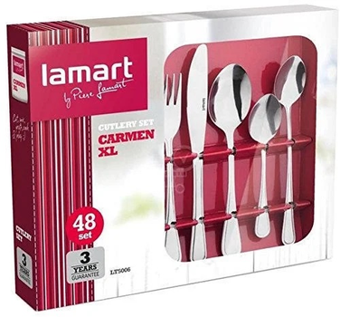 Набір столових приборів Lamart XL LT5006 48 шт (8590669177233)