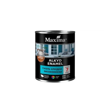 Эмаль алкидная высококачественная, черная матовая, ТМ «Maxima» - 2,3 кг.