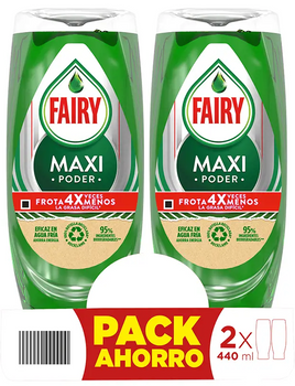 Засіб для миття посуду Fairy Maxi Poder концентрований 2 x 440 мл (8006540937594)