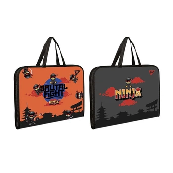 Папка-портфель YES FC на молнии с ткан. ручками Ninja 492169