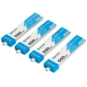Аккумулятор BT2.0 550mAh 1S 40C 4 штуки для квадрокоптеров BetaFPV Cetus Pro / Cetus X / Meteor75 Pro