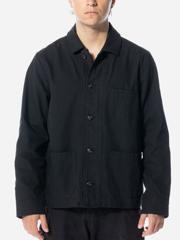 Kurtka przejściowa męska Olaf Herringbone Workwear Blazer "Black" M140505-BLACK XL Czarna (8720104764234)