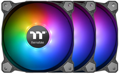 Набор вентиляторов Thermaltake Pure Plus 14 RGB TT Premium Edition (комплект из 3 вентиляторов) Black (CL-F064-PL14SW-A)