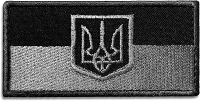 Шеврон нашивка на липучці IDEIA Прапор України з Тризубцем польова версія вишитий патч 5 х 10.5 см (2200004270043)
