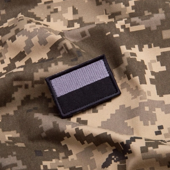Шеврон нашивка на липучці IDEIA Прапор України чорний вишитий патч 3.5 х 6 см 2 шт (2200004270050)