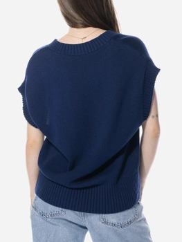 Kamizelka damska oversize Adidas Premium Essentials Knit Oversized Vest W "Dark Blue" II8042 M Granatowa (4066763110987)