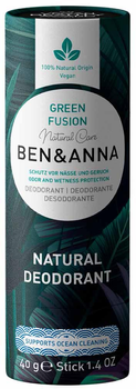 Dezodorant Ben & Anna Natural Deodorant naturalny na bazie sody w sztyfcie Green Fusion 40 g (4260491222220)