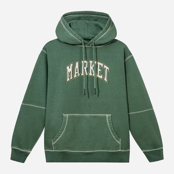 Bluza męska z kapturem oversize Market Triple Stitch Pullover Hoodie "Emerald Green" 397000507-0433 M Zielona (840339630741)