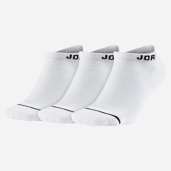 Zestaw męskich skarpet Nike Jordan Brand Jumpman No-Show 3-Pack "White" SX5546-100 XL 3 par Biały (659658604339)