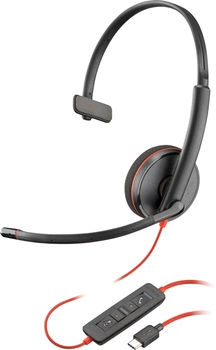 Słuchawka nagłowna Poly BlackWire C3210 USB-C HS Mono (8X214AA)