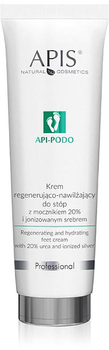 Крем для ніг Apis Api-Podo відновлюючий та зволожуючий з 20% сечовини та іонізованим сріблом 100 мл (5901810005894)