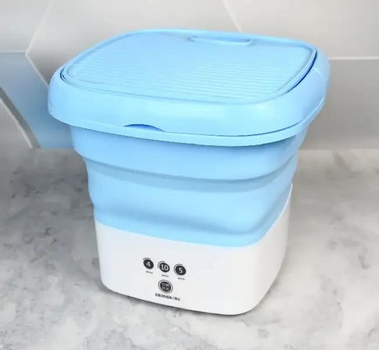 Портативная складная мини-стиральная машина Folding Washing Machine Голубая