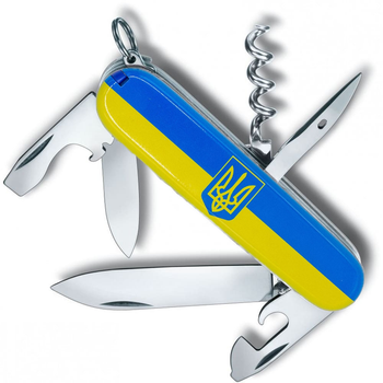 Складаний ніж Victorinox SPARTAN UKRAINE Герб на прапорі гориз. 1.3603.3.T3040p