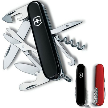 Складной нож Victorinox CLIMBER UKRAINE черно-красный 1.3703.3.1