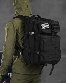 Тактический штурмовой рюкзак U.S.A 45л черный (13152)