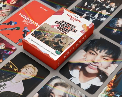 Голографические карточки ENHYPEN K-POP lomo card карточки - Manifesto Day- 55 шт