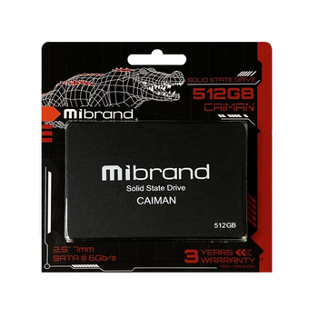 Твердотільний накопичувач SSD Mibrand Caiman 512GB 2.5" 7mm SATAIII Standard MI2.5SSD/CA512GBST