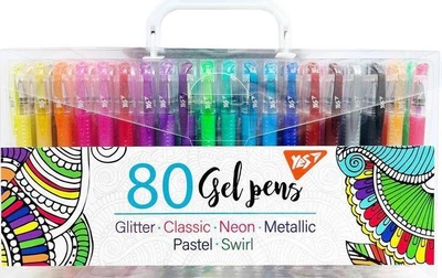 Набір гелевих ручок Glitter Classic Neon Metallic Pastel Swirl 80 кольорів 0.8мм YES