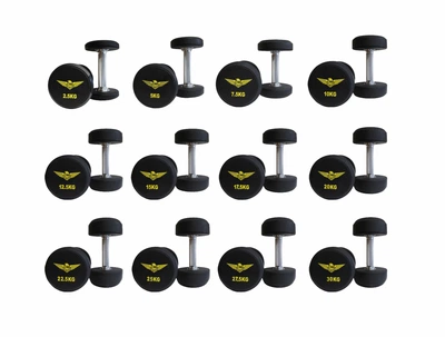 Уретановый гантельный ряд Fitnessport FDS-21 2,5-30kg (12 пар) 390 кг