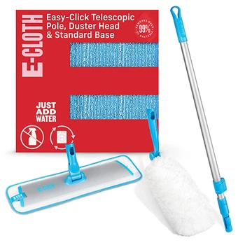 Набор швабра для мытья полов + насадка для пыли 2 в 1 e-Cloth Easy-Click Telescopic Pole+ Duster head 743541