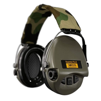Активні навушники для стрільби Sordin Supreme Pro X Green Camo
