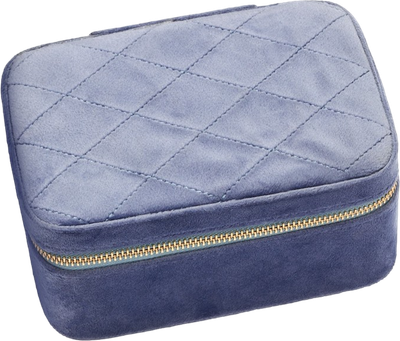 Pudełko na biżuterię Gillian Jones Blue velour (5713982009842)