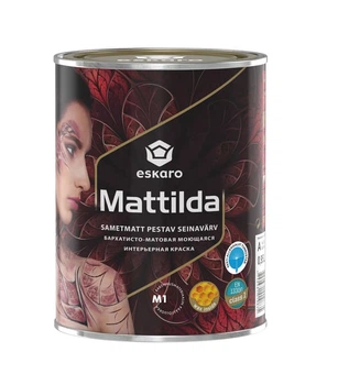 Краска для стен Eskaro Mattilda бархатисто-матовая моющаяся Белая TR 0.9 л