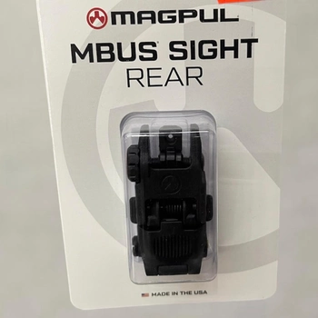 Цілик складаний Magpul MBUS Sight – Rear (MAG248), колір Чорний, полімер, кріплення на Picatinny