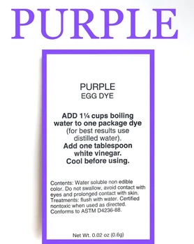 Аніліновий барвник в білому паперовому пакеті для писанок "purple" бузковий