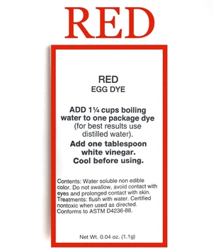 Аніліновий барвник в білому паперовому пакеті для писанок "red" холодний червоний