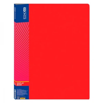 Папка пластиковая в боксе Economix А4 80 файлов красная (30608-03)