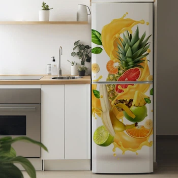 Самоклеящаяся виниловая наклейка на холодильник Decor-oboi Экзотические Фрукты 65*185 см