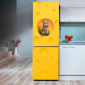 Самоклеюча вінілова наклейка на холодильник Decor-oboi Миша 65*185 см