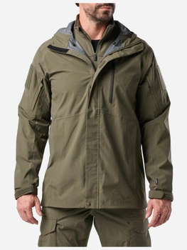 Куртка штормова чоловіча 5.11 Tactical Force Rain Shell Jacket 48362-186 XS Зелена (888579491302)