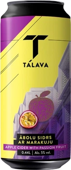 Сидр Talavas Sidrs Apple Cider Sweet with Passion Fruit 5% 0.44 л (8000020232949)