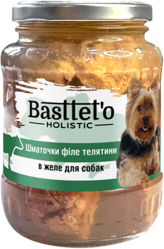 Влажный корм для собак Basttet`o Holistic Кусочки филе телятины в желе 360 г (4820185493260)