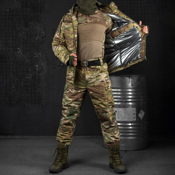 Зимний костюм "Platoon" Rip-stop с подкладкой Omni-Heat / Мужская форма Куртка + Брюки мультикам размер 2XL