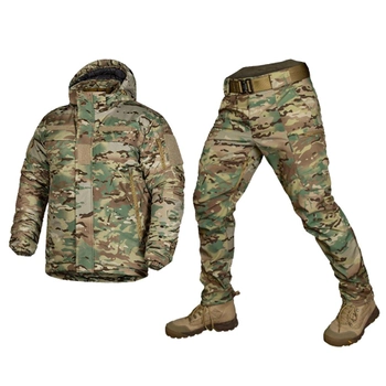 Чоловічий зимовий Костюм CamoTec Куртка + Штани / Польова форма на флісі до -25°C мультикам розмір S