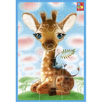 М'які пазли Малюк зможе Жираф 12 елем Vladi Toys (VT1103-94) (219028)