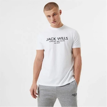 Футболка Jack Wills Carnaby Logo T-Shirt White, XL (50) (11864463)