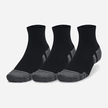 Набор мужских носков коротких хлопковых Under Armour Performance Cotton 3p Qtr 1379528-001 XL 3 пары Черный (196883994250)