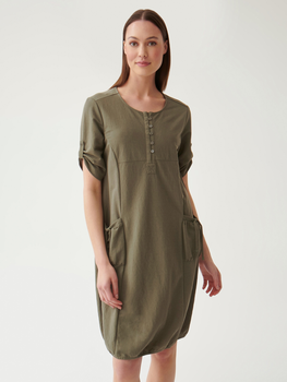 Плаття-футболка коротке літнє жіноче Tatuum Linia T2314.193 XL Хакі (5900142252945)