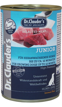 Консервированный корм Dr.Clauder's Selected Meat Junior консервированный корм с мясом говядины, свинины и курицы для щенков 400 г (22551000)